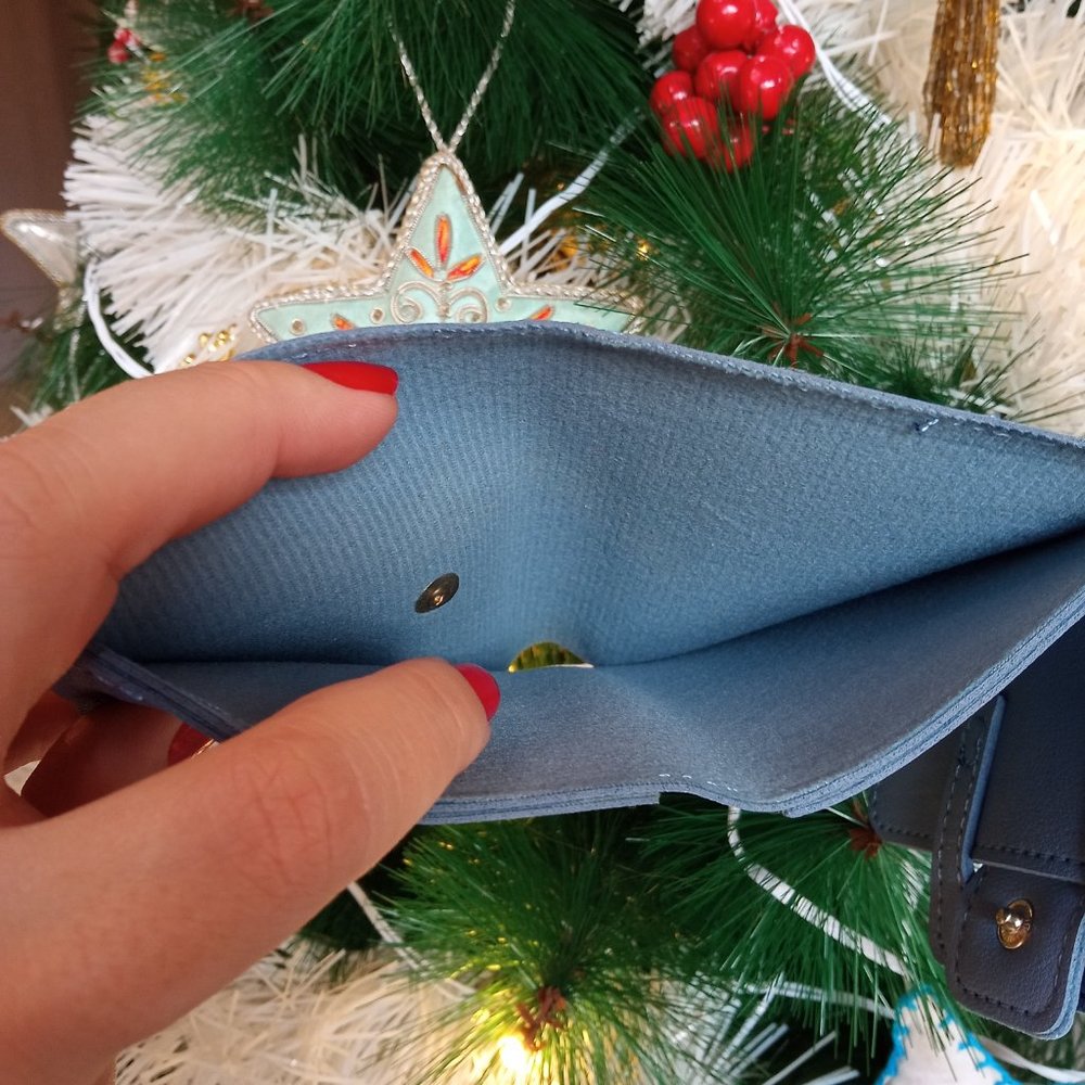 Elegant Boho Blue Fold Wallet - Picture 7 of 14